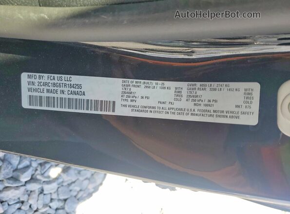 2C4RC1BG6TR184255 2026 CHRYSLER PACIFICA Черный Панорамный вид салона 360°