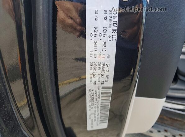 2C4RC1BG8JR314923 2018 CHRYSLER PACIFICA Black VIN sticker view