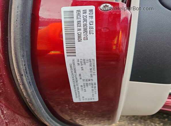2C4RC1BG9NR217123 2022 CHRYSLER PACIFICA Burgundy Սալոնի 360 աստիճան տեսք