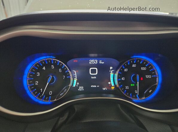 2C4RC1BG9SR548375 2025 CHRYSLER PACIFICA White Вид щитка приладів