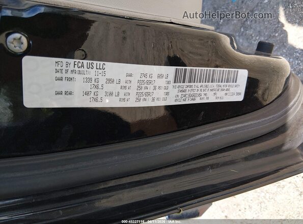 2C4RC1BGXGR221054 2016 CHRYSLER TOWN & COUNTRY Black Вид підкапотного простору