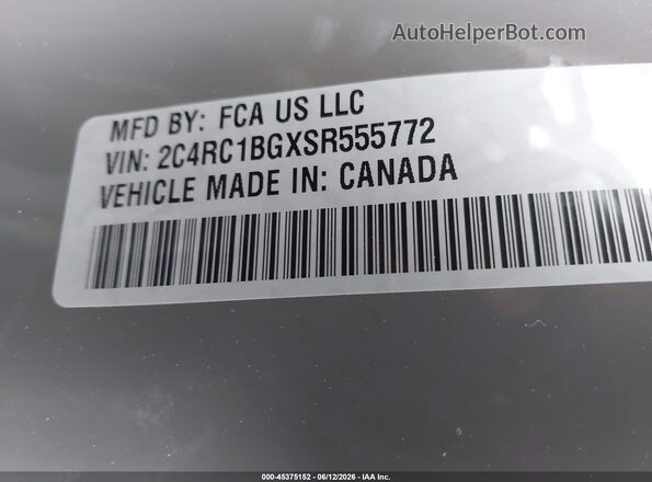 2C4RC1BGXSR555772 2025 CHRYSLER PACIFICA Gray 