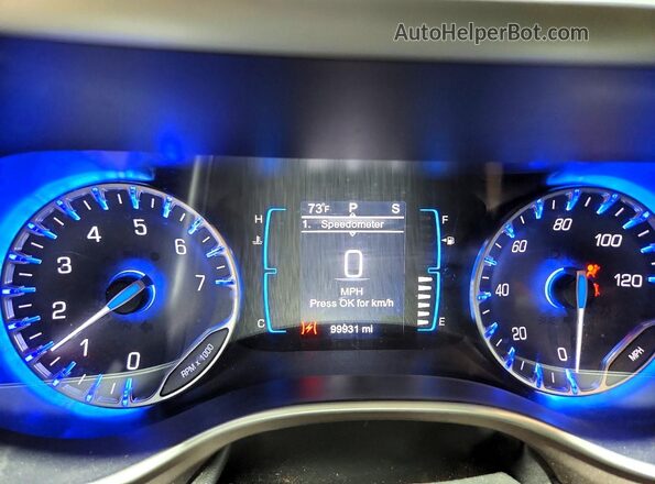 2C4RC1CG0HR657377 2017 CHRYSLER PACIFICA Blue ხელსაწყოთა პანელის ხედი