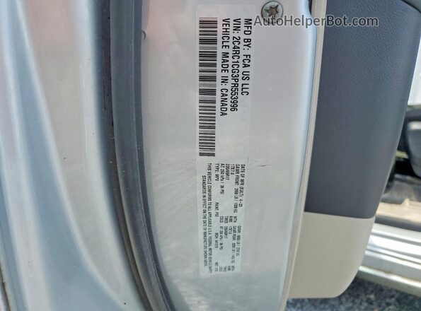 2C4RC1CG3PR553996 2023 CHRYSLER VOYAGER Серебряный Вид наклейки с VIN-кодом