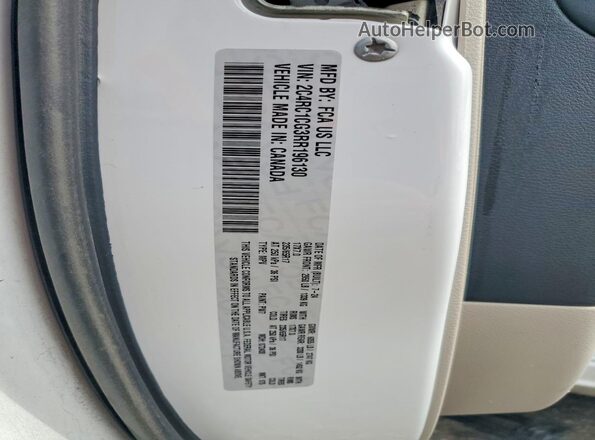 2C4RC1CG3RR196130 2024 CHRYSLER VOYAGER White Widok naklejki z numerem VIN