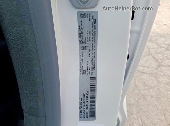 2C4RC1CG3SR533398 2025 CHRYSLER VOYAGER White VIN sticker view