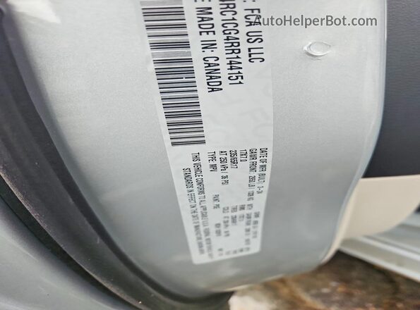 2C4RC1CG4RR144151 2024 CHRYSLER VOYAGER Silver VIN կոդի պիտակի տեսք