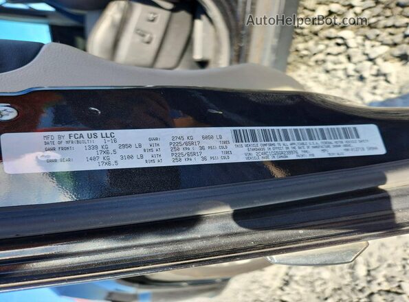 2C4RC1CG5GR239976 2016 CHRYSLER TOWN Charcoal Vista de la etiqueta del VIN