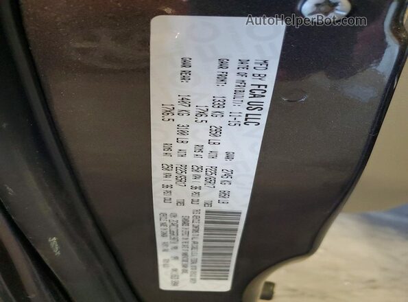 2C4RC1CG6GR190710 2016 CHRYSLER TOWN Gray VIN კოდის სტიკერის ხედი