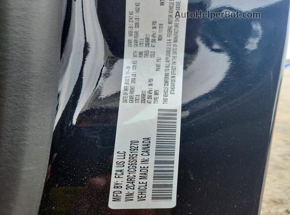 2C4RC1CG6SR519270 2025 CHRYSLER VOYAGER Black Widok naklejki z numerem VIN