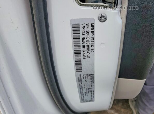 2C4RC1CG8MR580140 2021 CHRYSLER VOYAGER White VIN კოდის სტიკერის ხედი