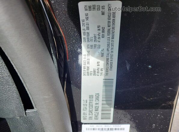 2C4RC1CG8TR161056 2026 CHRYSLER VOYAGER Black Widok naklejki z numerem VIN