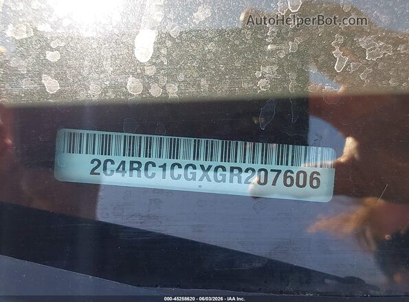 2C4RC1CGXGR207606 2016 CHRYSLER TOWN & COUNTRY Black Вид підкапотного простору