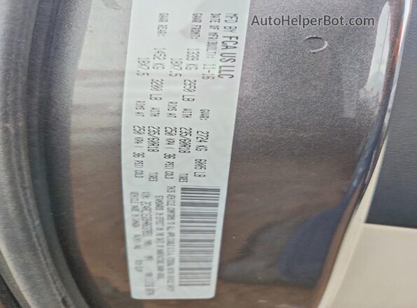 2C4RC1EG5HR637851 2017 CHRYSLER PACIFICA Gray Vista de la etiqueta del VIN