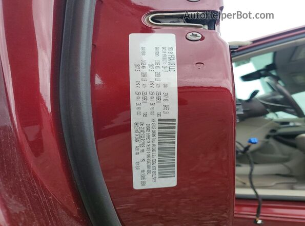 2C4RC1EG6JR127319 2018 CHRYSLER PACIFICA Red Widok naklejki z numerem VIN