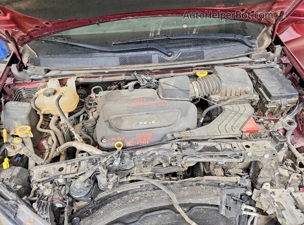 2C4RC1EG8JR332589 2018 CHRYSLER PACIFICA Burgundy ძრავის განყოფილების ხედი