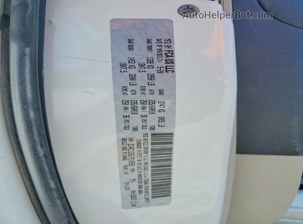 2C4RC1EG8LR210558 2020 CHRYSLER PACIFICA White VIN კოდის სტიკერის ხედი