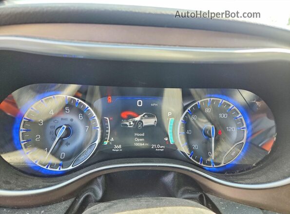 2C4RC1EG9JR262116 2018 CHRYSLER PACIFICA Black ხელსაწყოთა პანელის ხედი