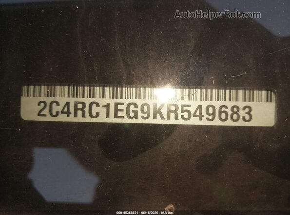 2C4RC1EG9KR549683 2019 CHRYSLER PACIFICA Gray Widok komory silnika
