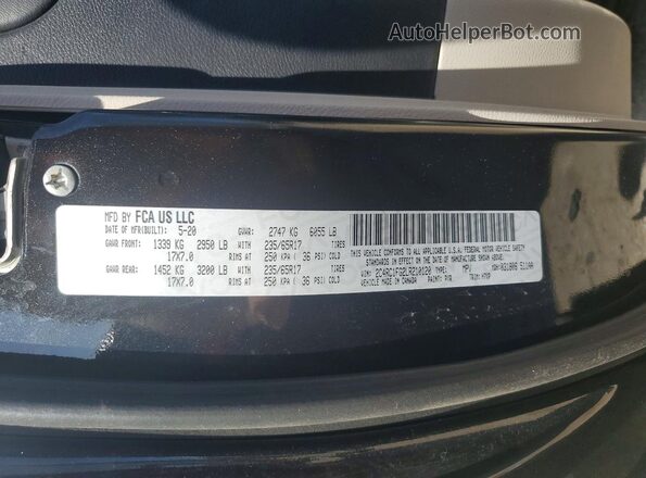 2C4RC1FG2LR210120 2020 CHRYSLER PACIFICA Black Սալոնի 360 աստիճան տեսք
