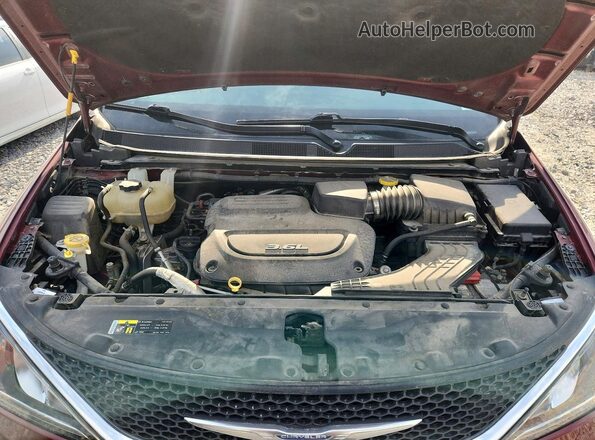 2C4RC1GG0HR769879 2017 CHRYSLER PACIFICA Burgundy ძრავის განყოფილების ხედი