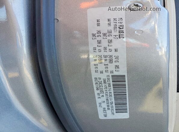 2C4RC1GG1JR103572 2018 CHRYSLER PACIFICA Silver VIN sticker view