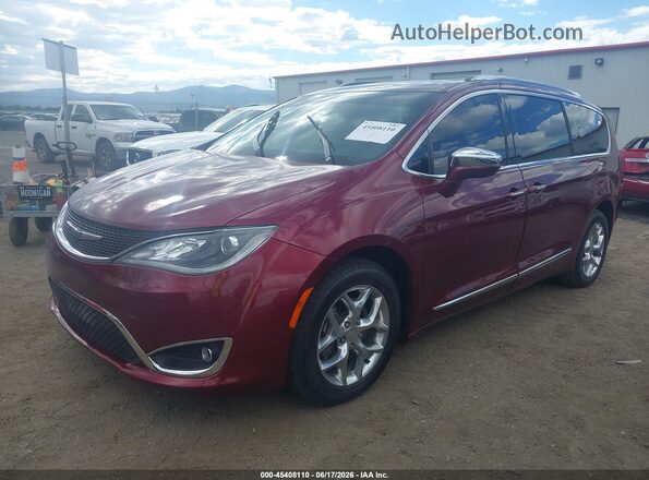 2C4RC1GG1JR276055 2018 CHRYSLER PACIFICA Burgundy წინა მარცხენა ხედი სამი მეოთხედიდან