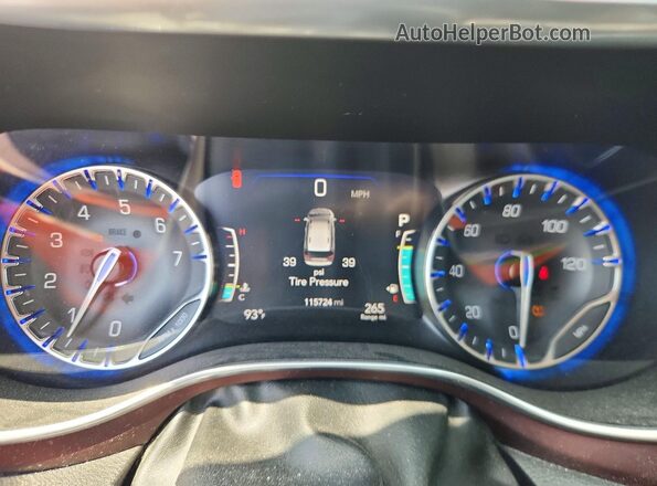 2C4RC1GG1LR156369 2020 CHRYSLER PACIFICA Gray ხელსაწყოთა პანელის ხედი