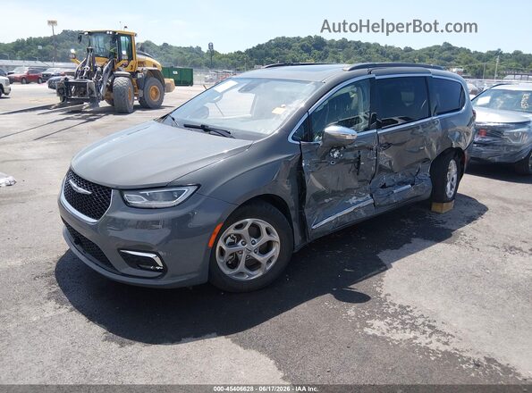 2C4RC1GG3NR110433 2022 CHRYSLER PACIFICA Gray წინა მარცხენა ხედი სამი მეოთხედიდან