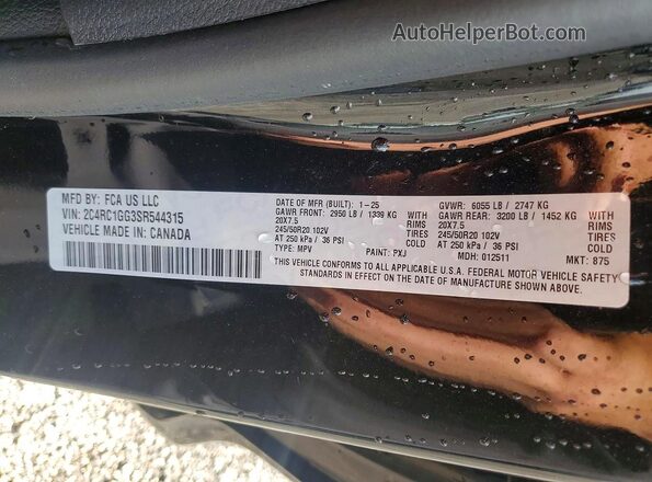 2C4RC1GG3SR544315 2025 CHRYSLER PACIFICA Black Սալոնի 360 աստիճան տեսք