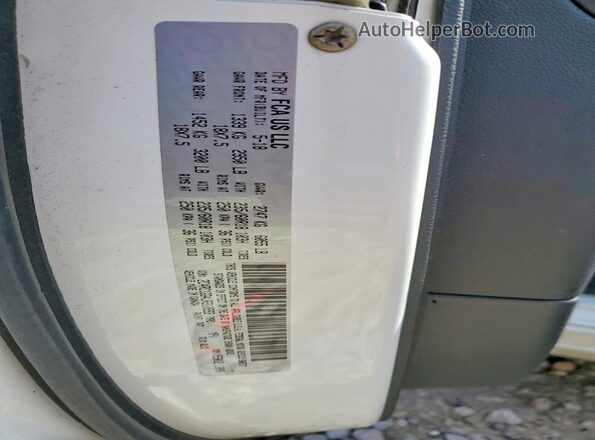 2C4RC1GG4JR310893 2018 CHRYSLER PACIFICA White VIN კოდის სტიკერის ხედი