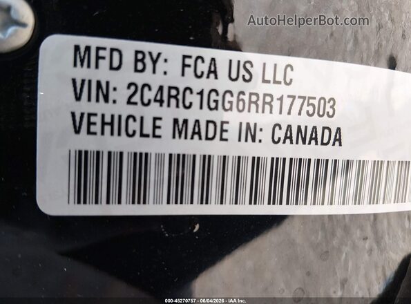 2C4RC1GG6RR177503 2024 CHRYSLER PACIFICA Black Вид підкапотного простору