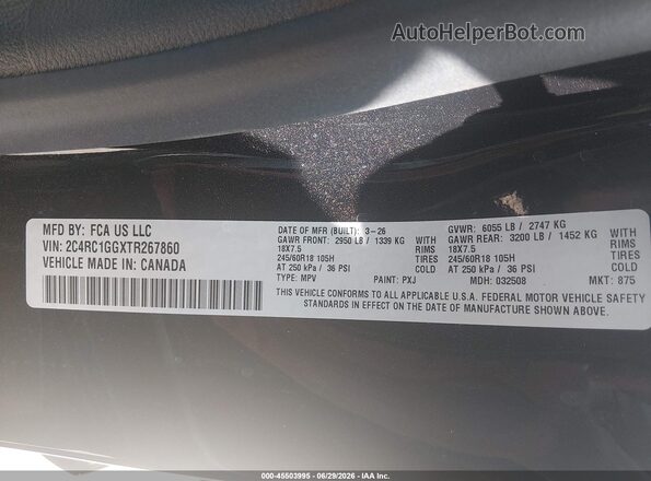 2C4RC1GGXTR267860 2026 CHRYSLER PACIFICA Черный Вид подкапотного пространства