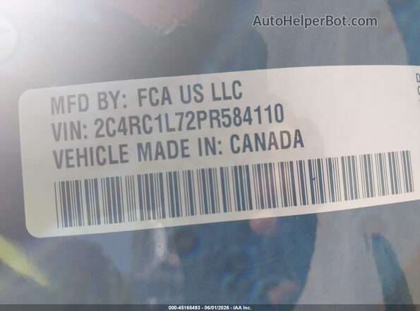2C4RC1L72PR584110 2023 CHRYSLER PACIFICA Black Engine compartment view