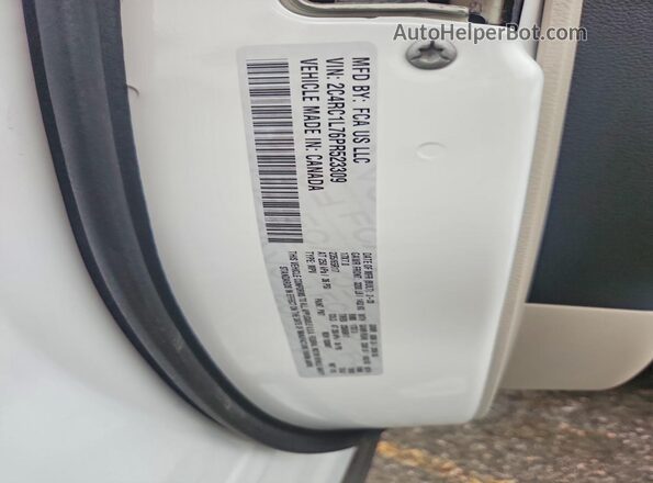 2C4RC1L76PR523309 2023 CHRYSLER PACIFICA White Вид наклейки з VIN-кодом