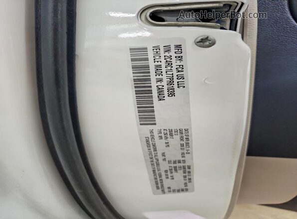 2C4RC1L77PR618395 2023 CHRYSLER PACIFICA Белый Вид наклейки с VIN-кодом