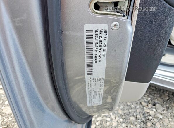 2C4RC1L7XMR591477 2021 CHRYSLER PACIFICA Серебряный Вид наклейки с VIN-кодом