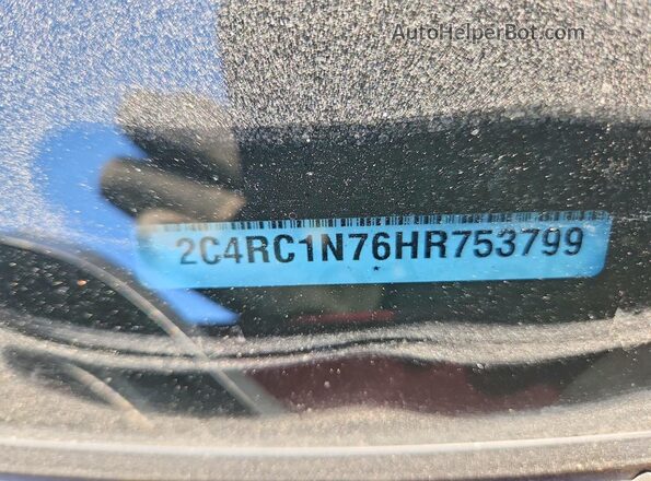 2C4RC1N76HR753799 2017 CHRYSLER PACIFICA Burgundy Widok naklejki z numerem VIN