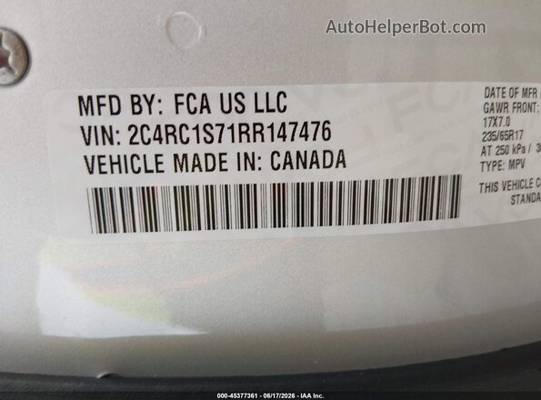 2C4RC1S71RR147476 2024 CHRYSLER PACIFICA Серебряный Вид подкапотного пространства