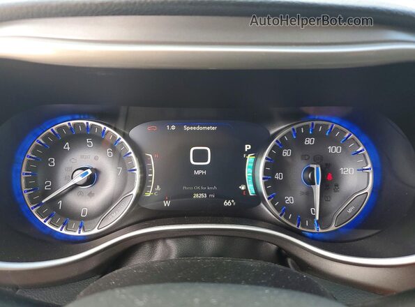 2C4RC3BG9PR619111 2023 CHRYSLER PACIFICA Синий Вид щитка приборов