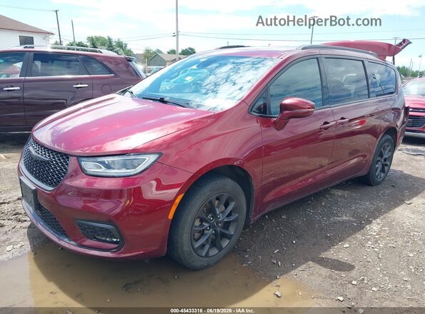 2C4RC3BGXMR599804 2021 CHRYSLER PACIFICA Maroon Przód lewy
