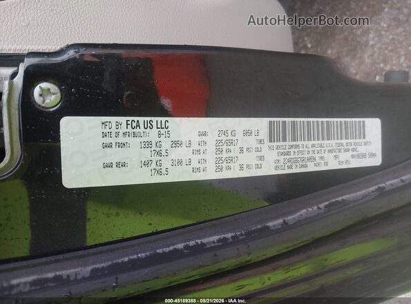 2C4RDGBG7GR100594 2016 DODGE GRAND CARAVAN Black Вид підкапотного простору