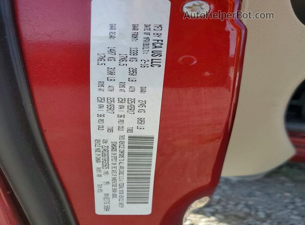 2C4RDGBG7GR325825 2016 DODGE GRAND Maroon 