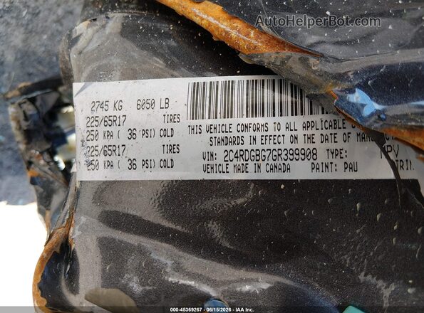 2C4RDGBG7GR399908 2016 DODGE GRAND CARAVAN Gray ძრავის განყოფილების ხედი