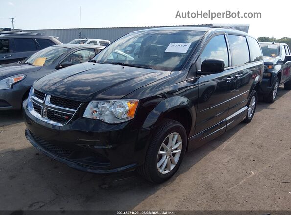2C4RDGCG0GR266955 2016 DODGE GRAND CARAVAN Black Vista tres cuartos delantera izquierda