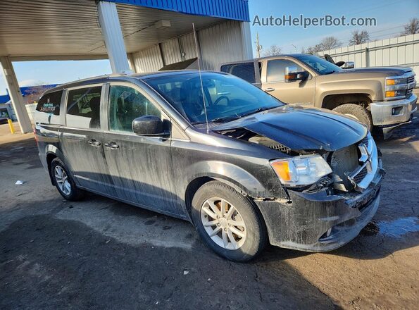 2C4RDGCG0JR266557 2018 DODGE GRAND Черный Передняя правая четверть