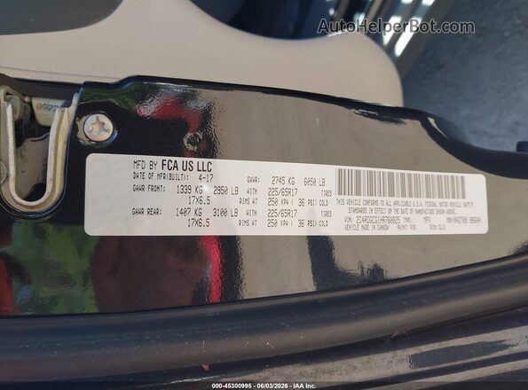 2C4RDGCG1HR760825 2017 DODGE GRAND CARAVAN Black 