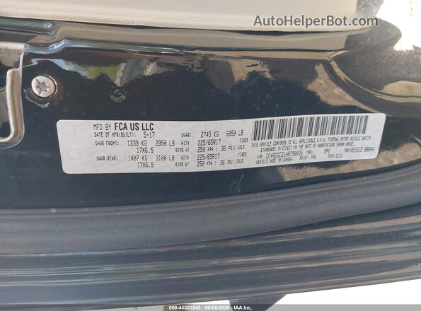 2C4RDGCG1HR790035 2017 DODGE GRAND CARAVAN Black Vista del compartimento del motor