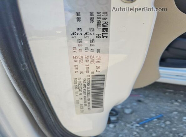 2C4RDGCG1JR240467 2018 DODGE GRAND White VIN კოდის სტიკერის ხედი