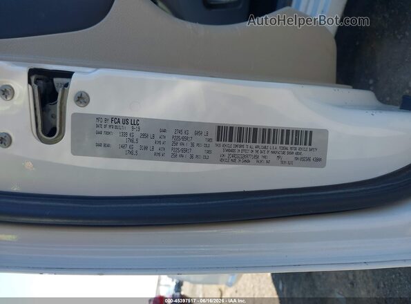 2C4RDGCG2KR771050 2019 DODGE GRAND CARAVAN White Widok komory silnika